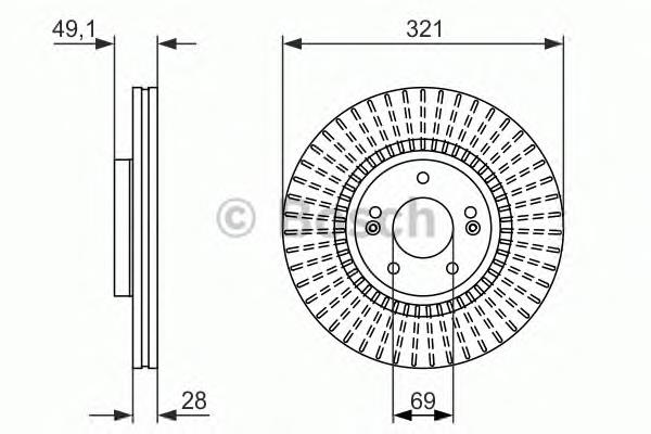 0986479786 Bosch disco do freio dianteiro