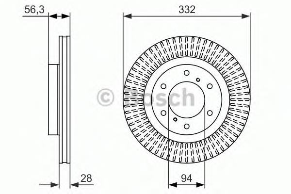 0986479782 Bosch disco do freio dianteiro