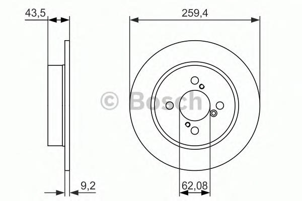 0 986 479 792 Bosch disco do freio traseiro