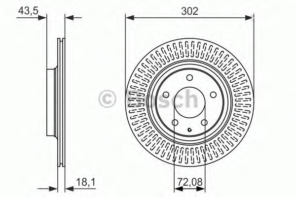 Задний дисковый тормоз Bosch 0986479796