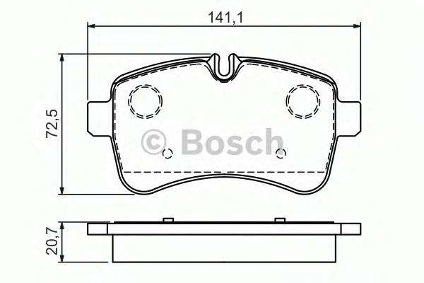 0 986 494 460 Bosch sapatas do freio traseiras de disco