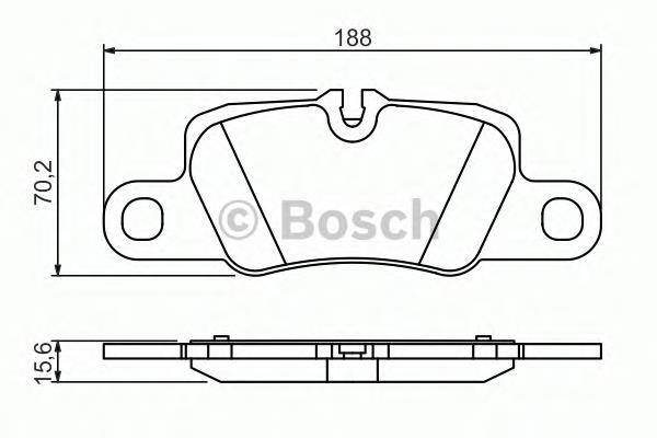 0 986 494 431 Bosch sapatas do freio traseiras de disco