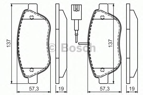 0986494464 Bosch sapatas do freio dianteiras de disco