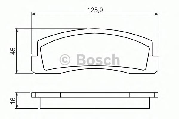 0 986 494 462 Bosch sapatas do freio dianteiras de disco