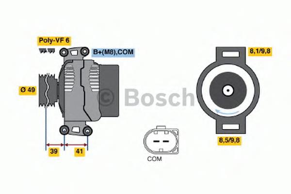 0121715012 Bosch gerador