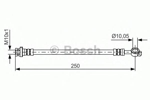 1 987 481 435 Bosch mangueira do freio traseira direita