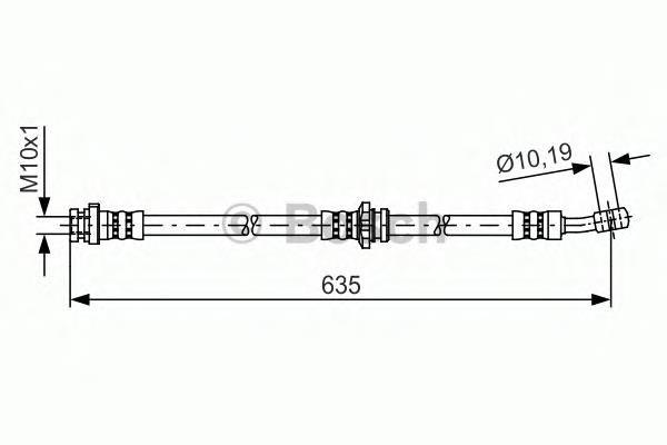 1987481433 Bosch mangueira do freio dianteira direita