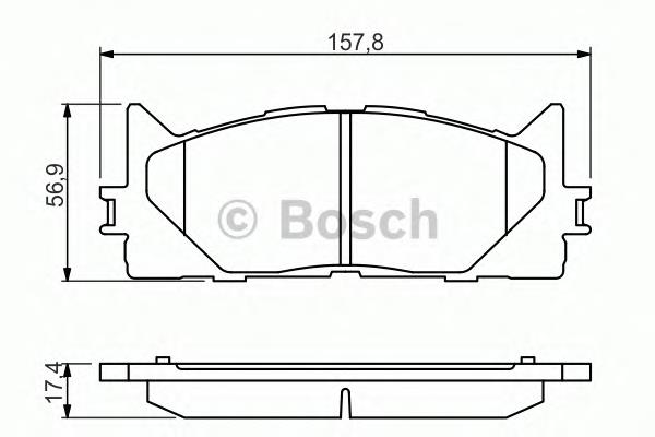 0986494430 Bosch sapatas do freio dianteiras de disco