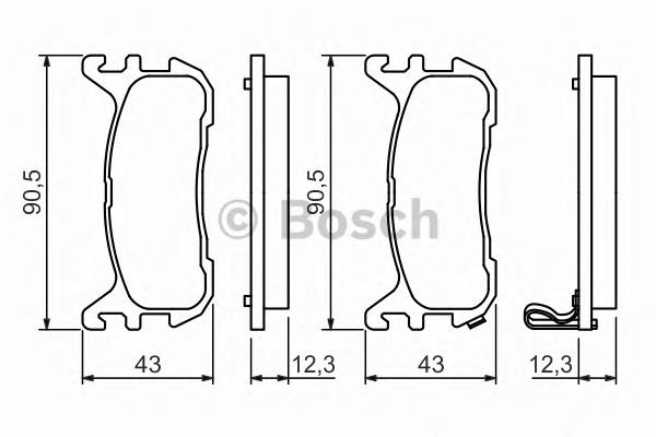 Задние тормозные колодки 0986494482 Bosch