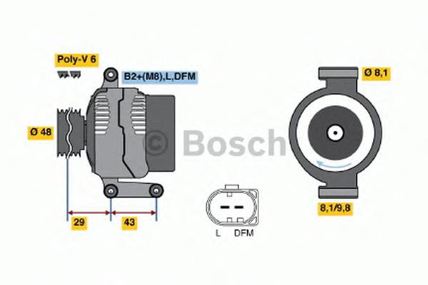 0124325158 Bosch gerador