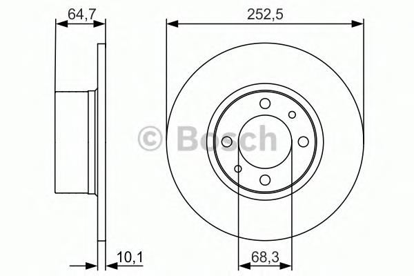 0986479988 Bosch disco do freio dianteiro