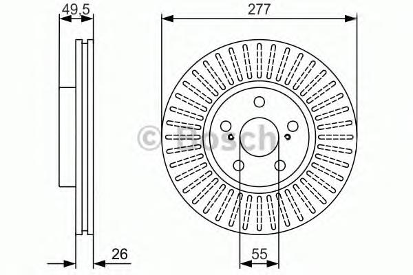 0986479979 Bosch disco do freio dianteiro