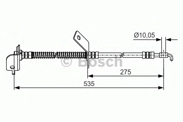 1987481415 Bosch mangueira do freio dianteira direita