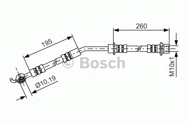 1987481408 Bosch mangueira do freio dianteira direita