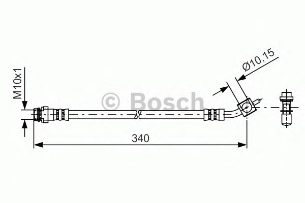 1987481423 Bosch mangueira do freio traseira