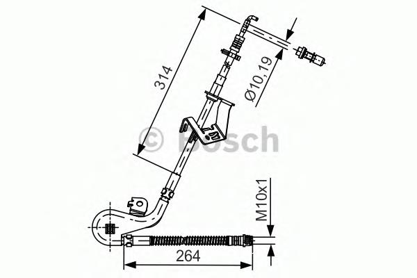 1987481428 Bosch mangueira do freio dianteira direita