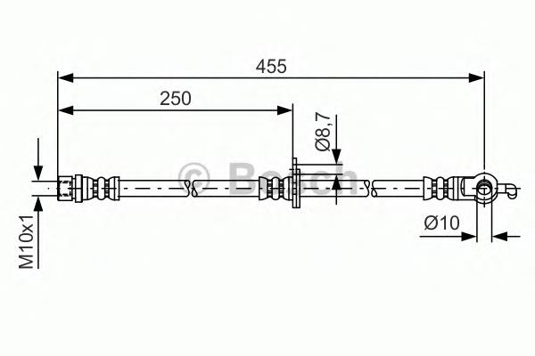 1987481390 Bosch mangueira do freio dianteira esquerda