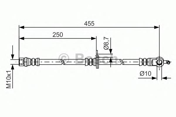 1987481389 Bosch mangueira do freio dianteira direita