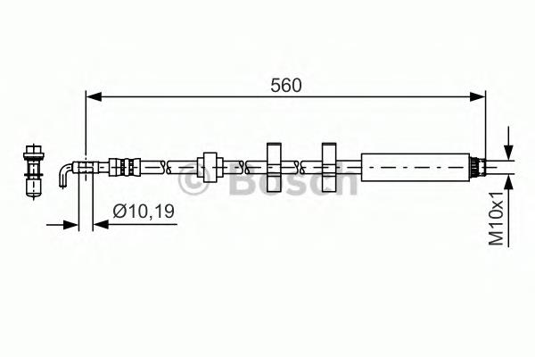 1987481406 Bosch mangueira do freio dianteira