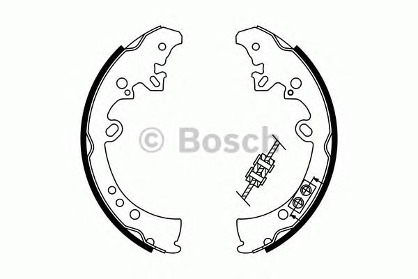 0986487787 Bosch sapatas do freio traseiras de tambor