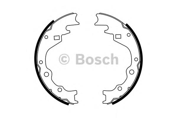 0986487788 Bosch sapatas do freio traseiras de tambor