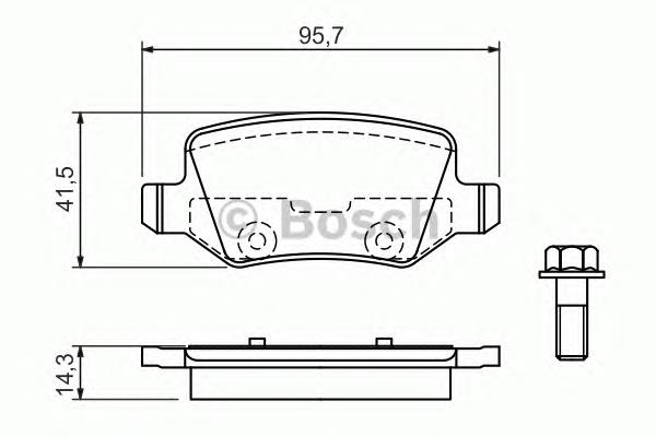 0986494023 Bosch sapatas do freio traseiras de disco