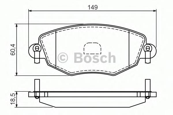 0986494026 Bosch sapatas do freio dianteiras de disco