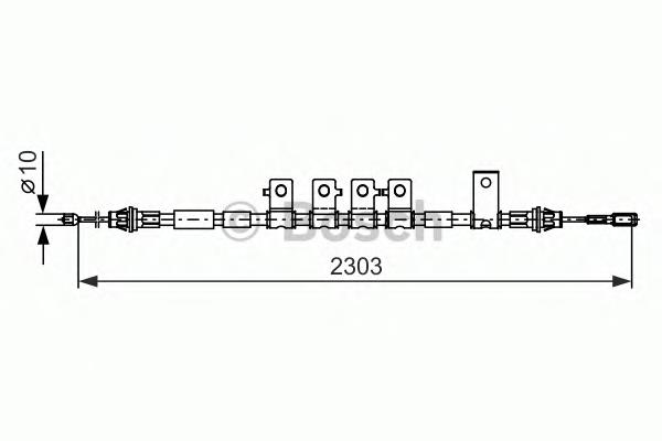 K04862227AE Fiat/Alfa/Lancia cabo do freio de estacionamento traseiro direito