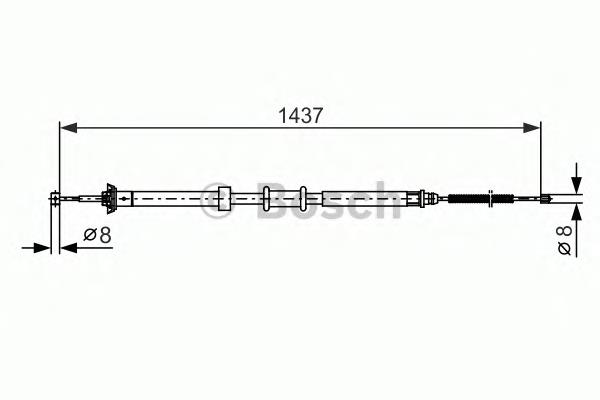 51900391 Fiat/Alfa/Lancia cabo do freio de estacionamento traseiro direito