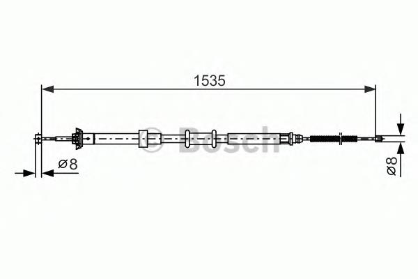 51900231 Fiat/Alfa/Lancia cabo do freio de estacionamento traseiro esquerdo