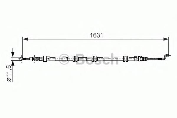 1987482376 Bosch cabo traseiro direito/esquerdo do freio de estacionamento