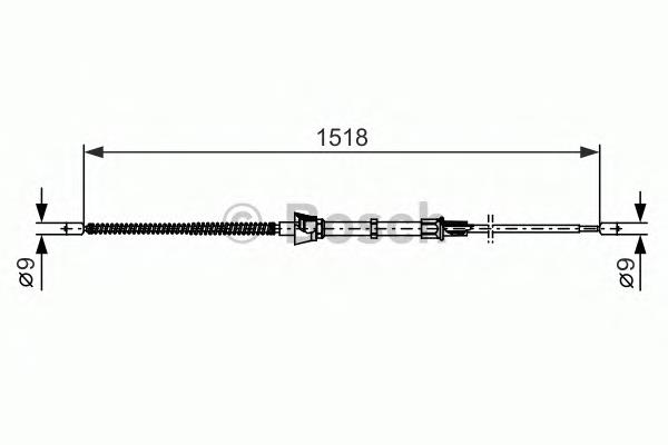 Задний трос ручника Bosch 1987482375 цена, от 14.44 USD
