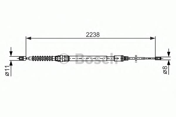 Задний трос ручника Bosch 1987482373 цена, от 16.47 USD