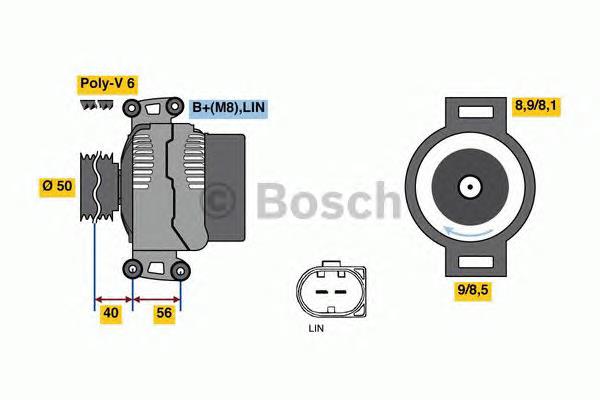 0121813006 Bosch gerador