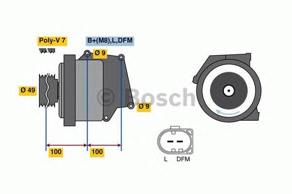 01220AA3D0 Bosch gerador