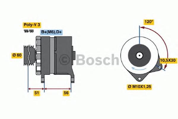 0120488274 Bosch gerador