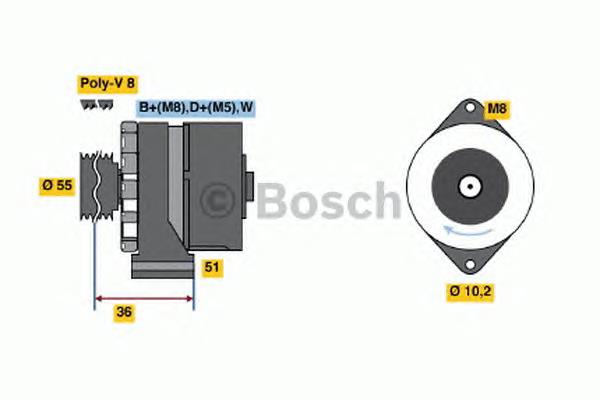 0120484050 Bosch gerador