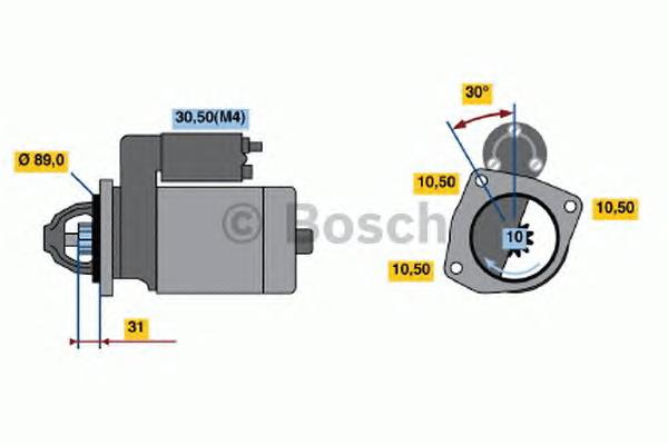 0001368043 Bosch motor de arranco