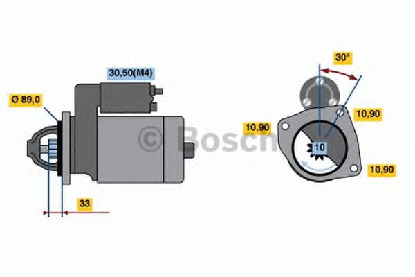 Motor de arranco 0001368040 Bosch