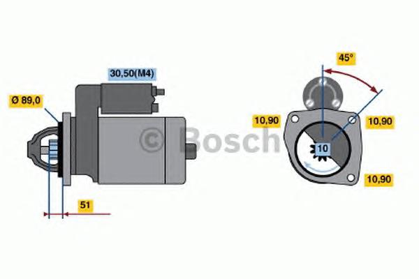 0001367079 Bosch motor de arranco