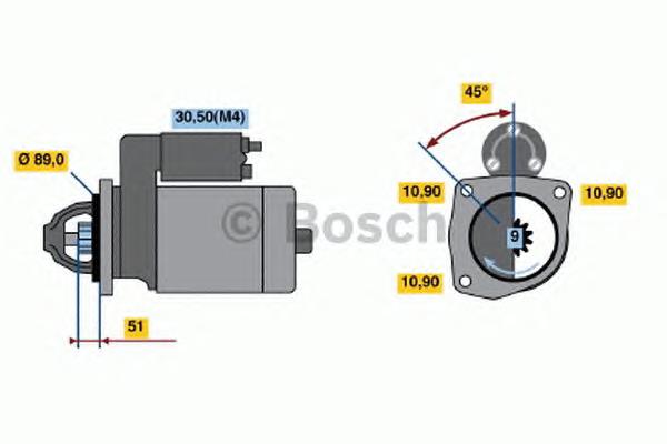 0001367068 Bosch motor de arranco