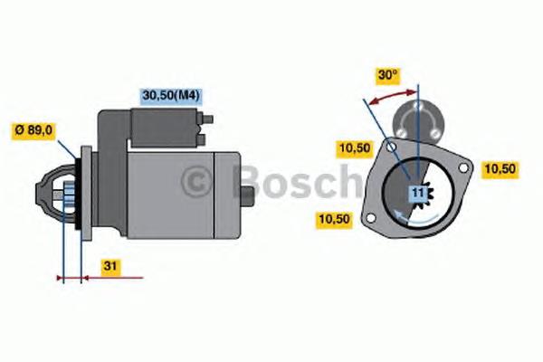 0001368317 Bosch motor de arranco