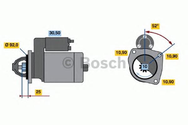 0001369023 Bosch motor de arranco