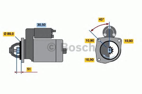 0001369016 Bosch motor de arranco