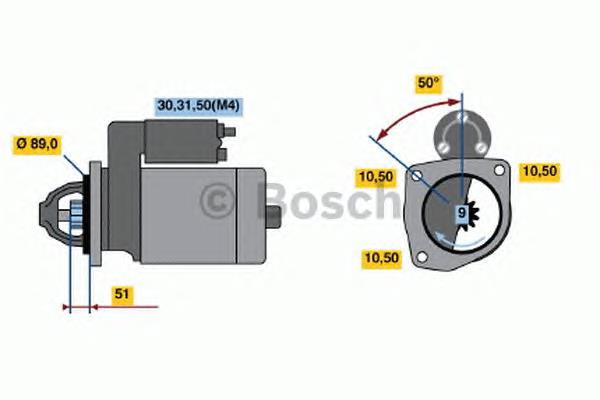 0001368061 Bosch motor de arranco