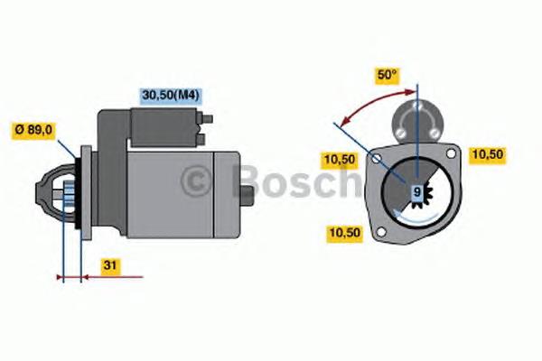 0001368088 Bosch motor de arranco