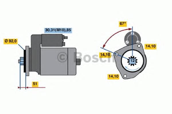 0001330017 Bosch motor de arranco