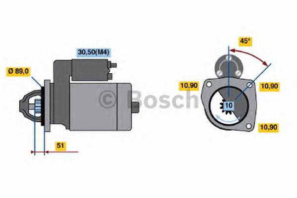 Motor de arranco 0001362319 Bosch
