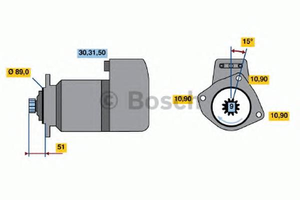 0001416025 Bosch motor de arranco