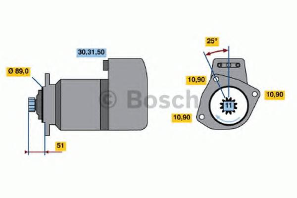 0001416076 Bosch motor de arranco